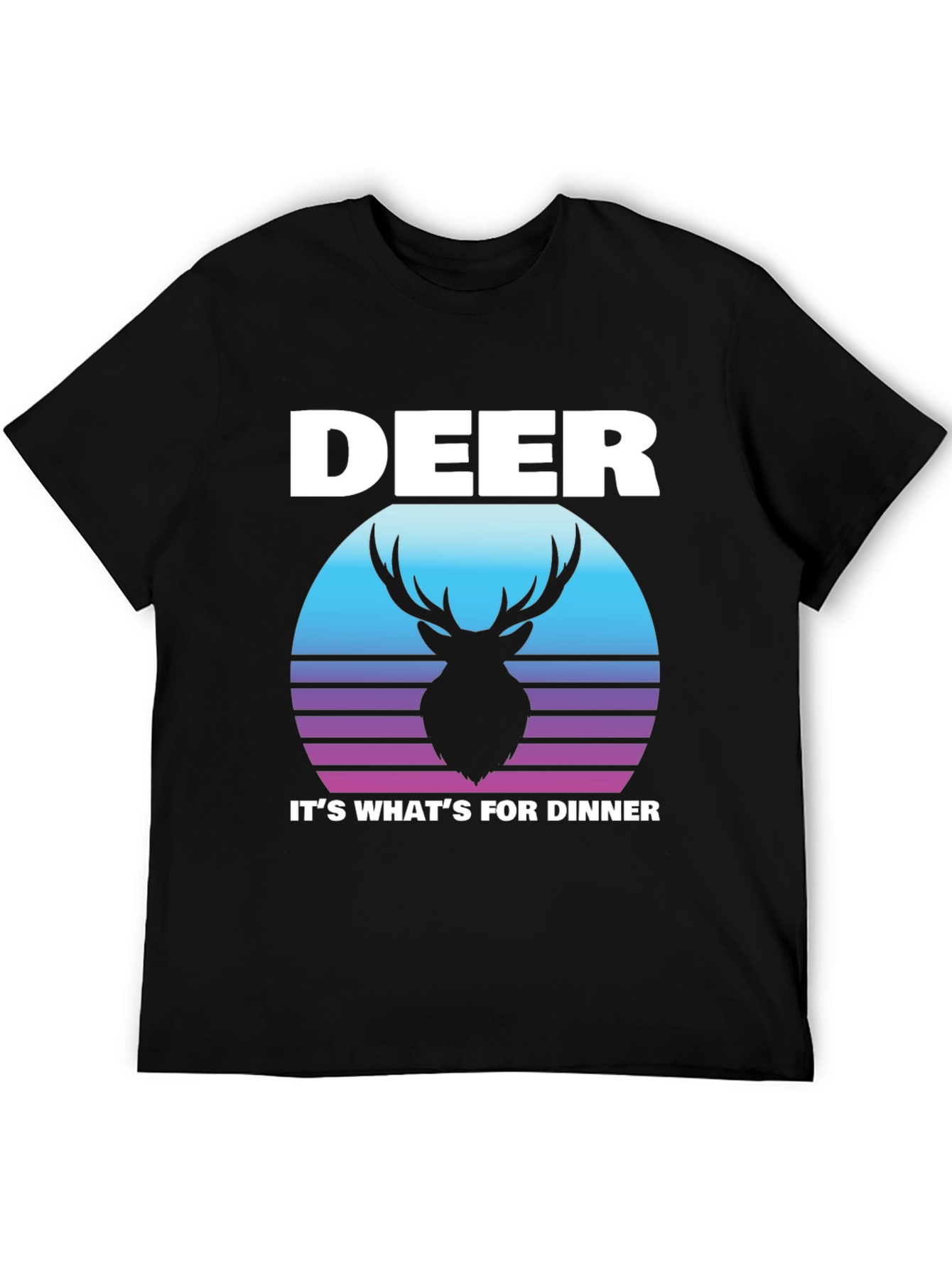 Deer for Dinner Graphic Tee - Black