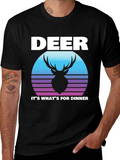 Deer for Dinner Graphic Tee - Black