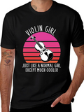 Violin Girl T-Shirt - Cool Musician Tee