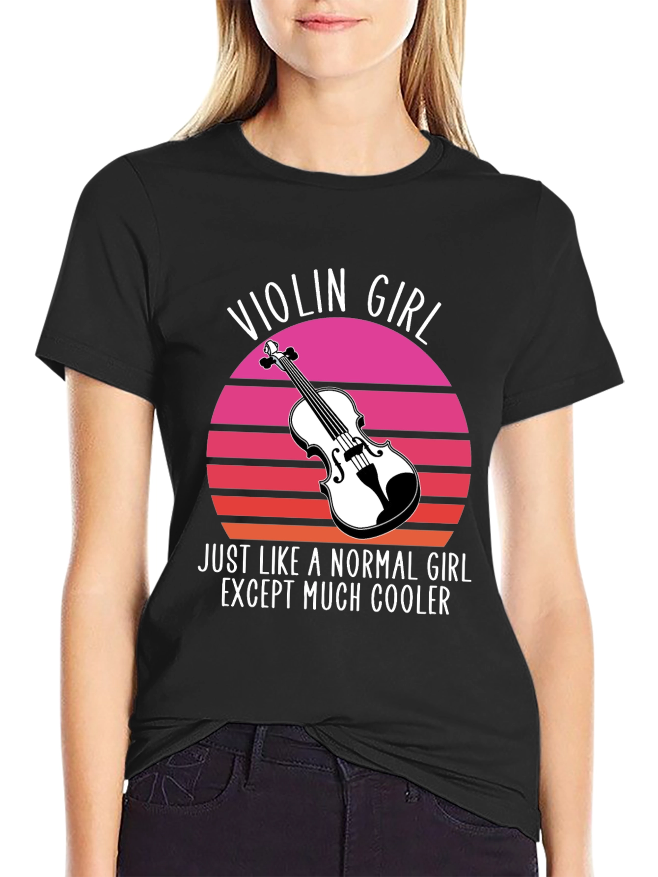 Violin Girl T-Shirt - Cool Musician Tee
