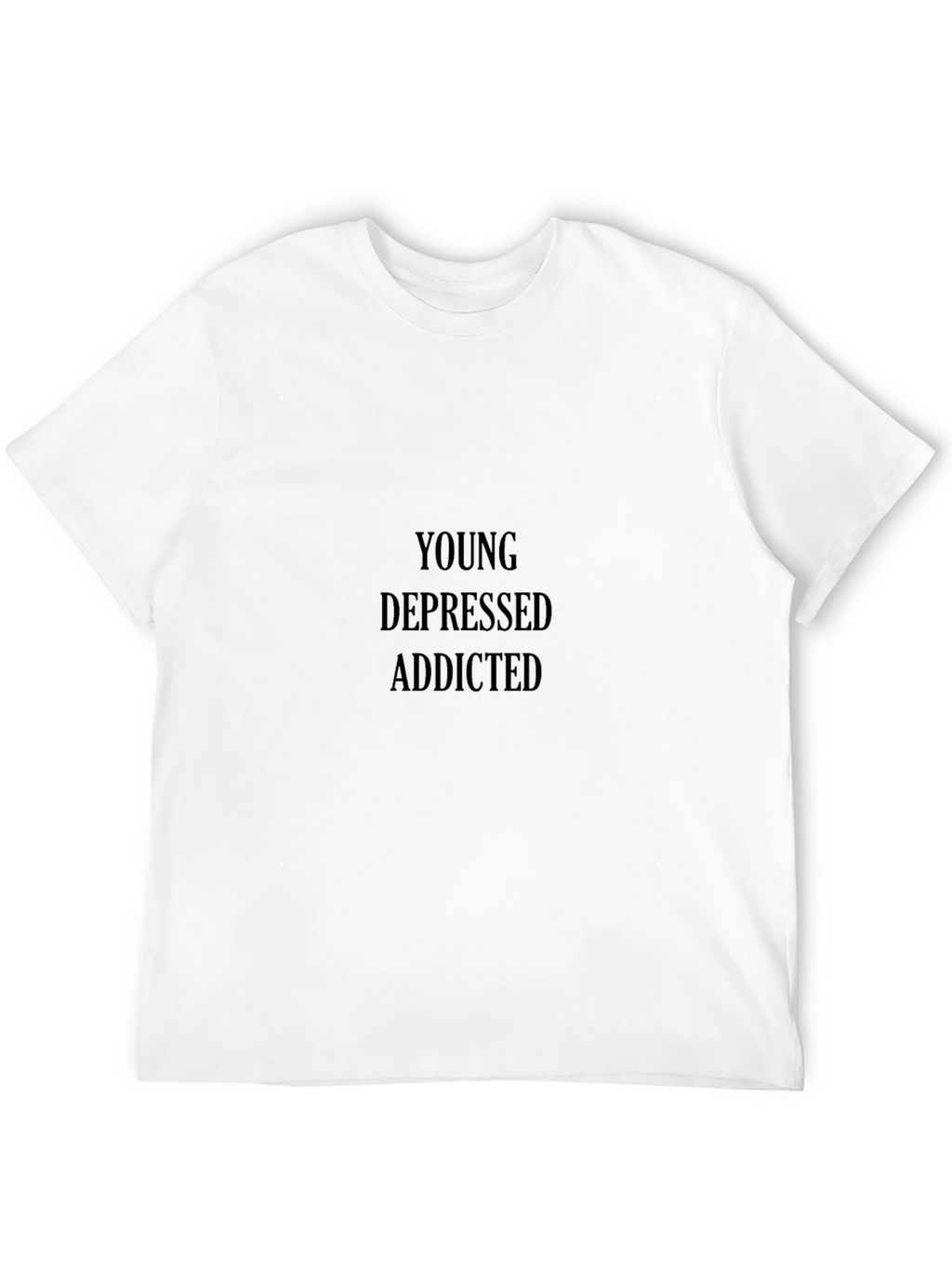 Young Depressed Addicted Black T-Shirt