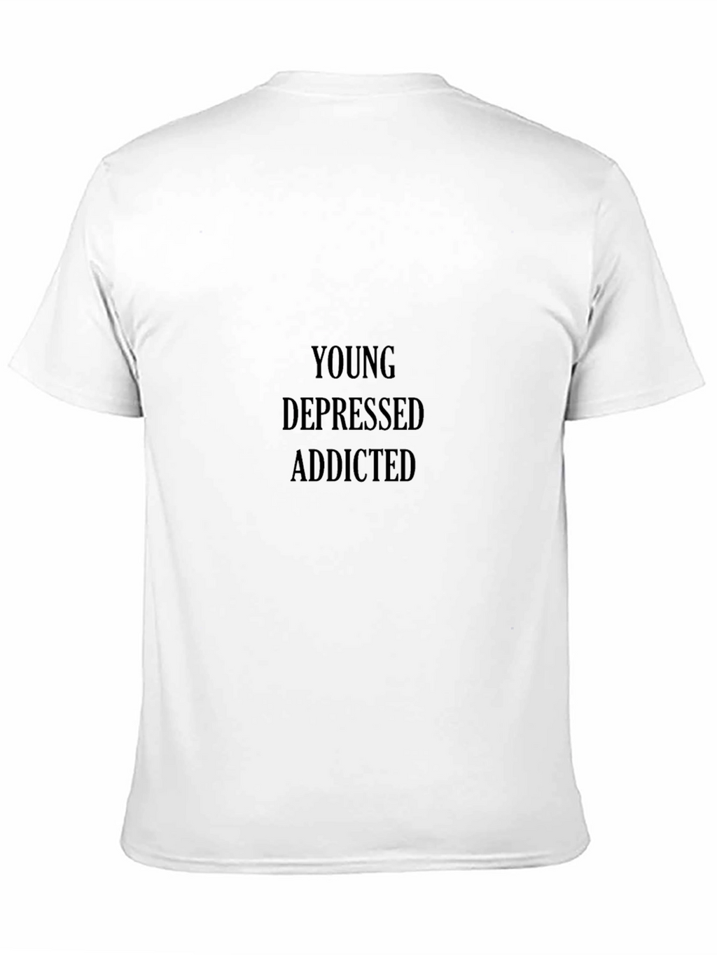 Young Depressed Addicted Black T-Shirt