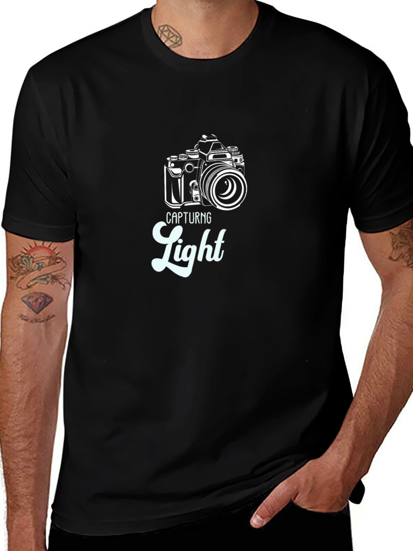 Capturing Light Graphic Tee - Black