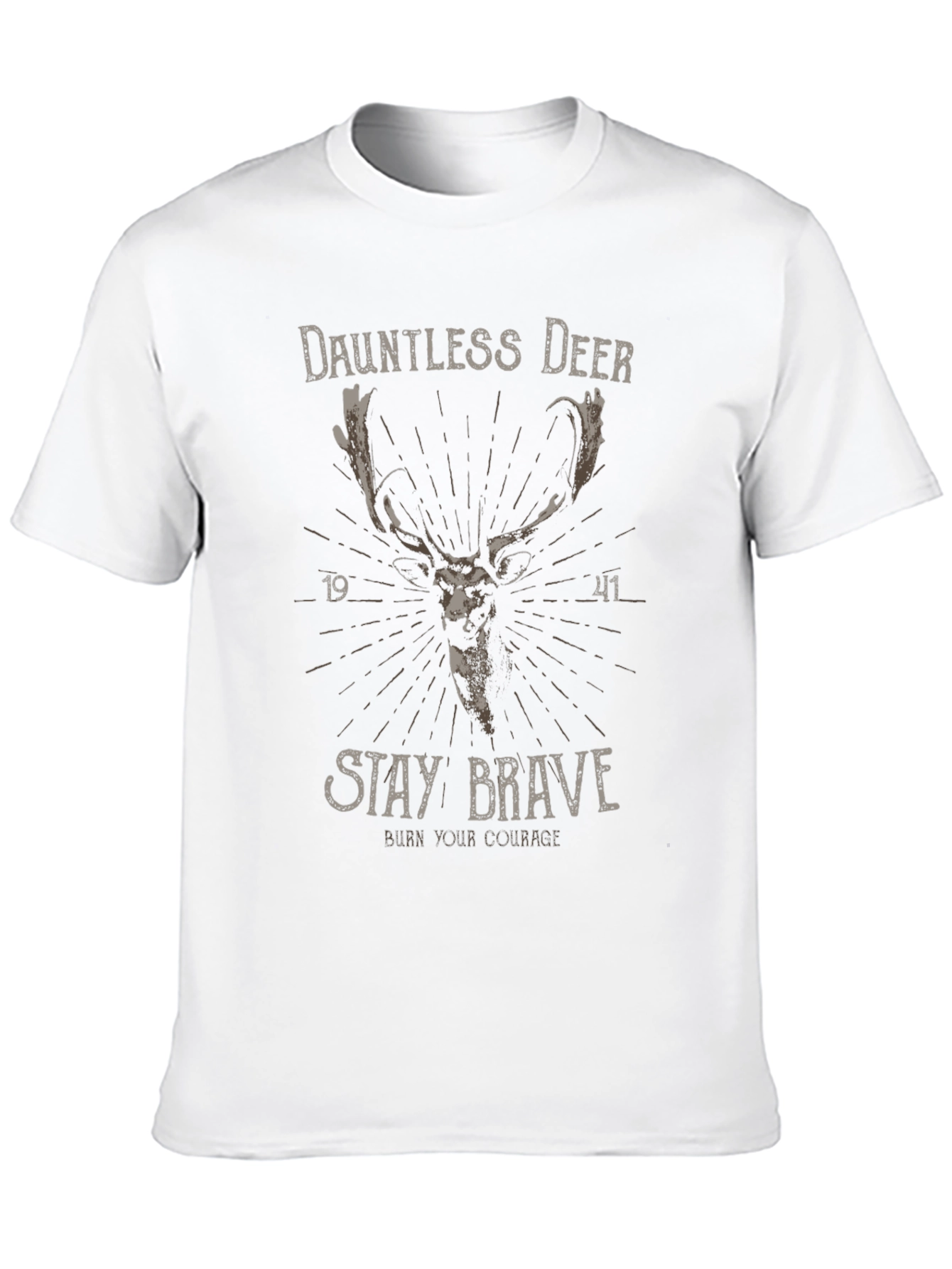 Dauntless Deer Graphic Tee - Stay Brave
