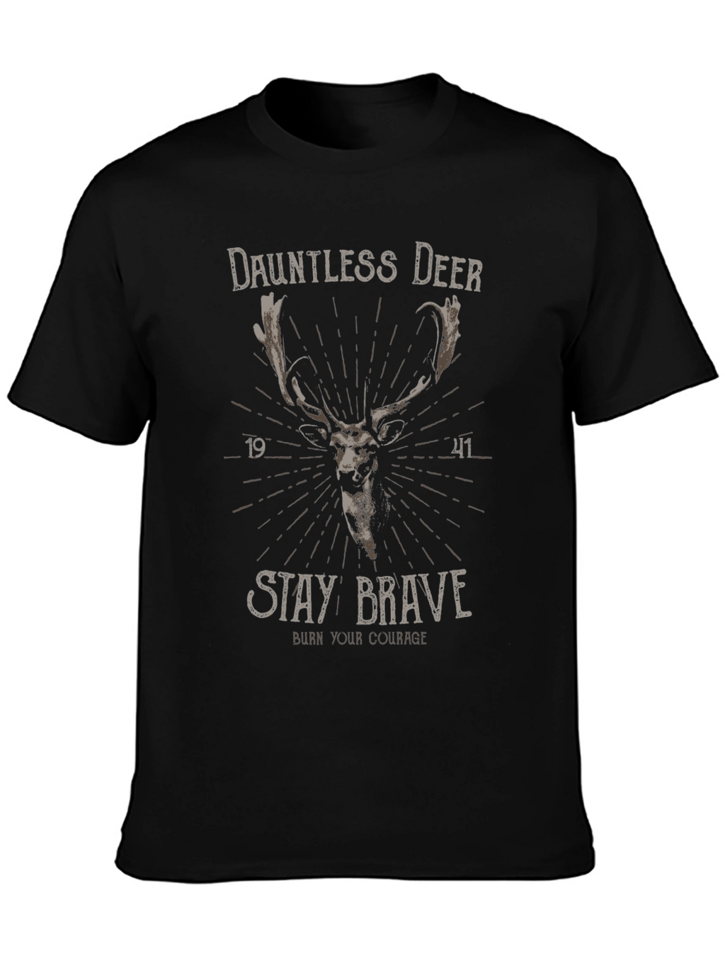 Dauntless Deer Graphic Tee - Stay Brave