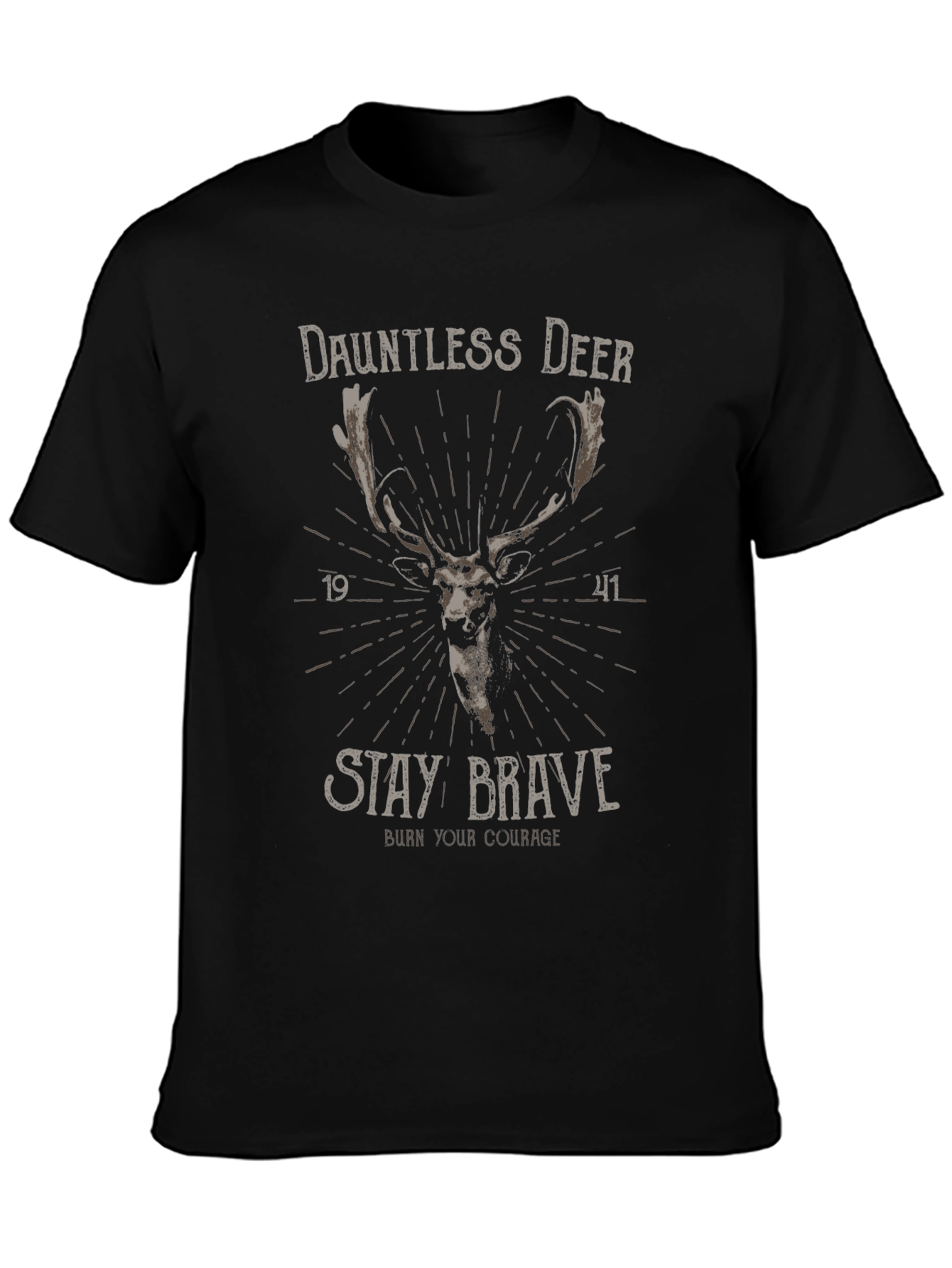Dauntless Deer Graphic Tee - Stay Brave