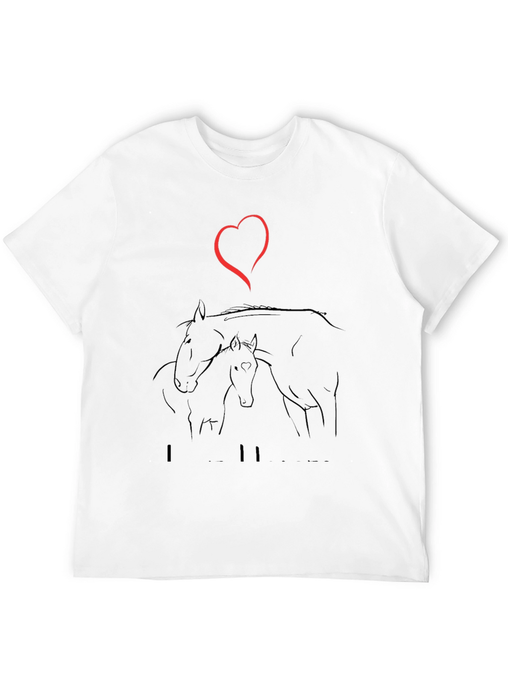 I Love Horses T-Shirt - Stylish Graphic Tee
