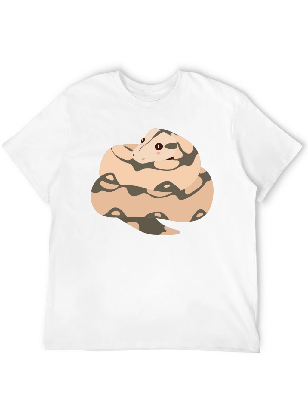 Cute Cartoon Snake T-Shirt - Black Cotton Tee