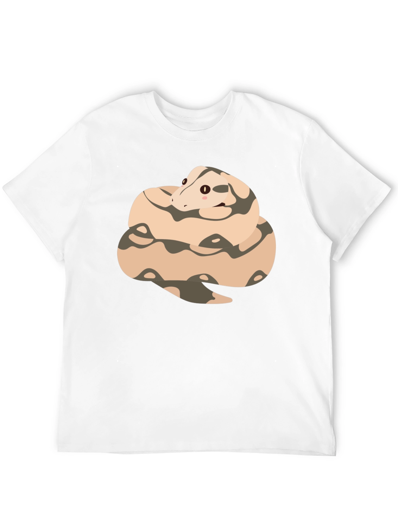 Cute Cartoon Snake T-Shirt - Black Cotton Tee