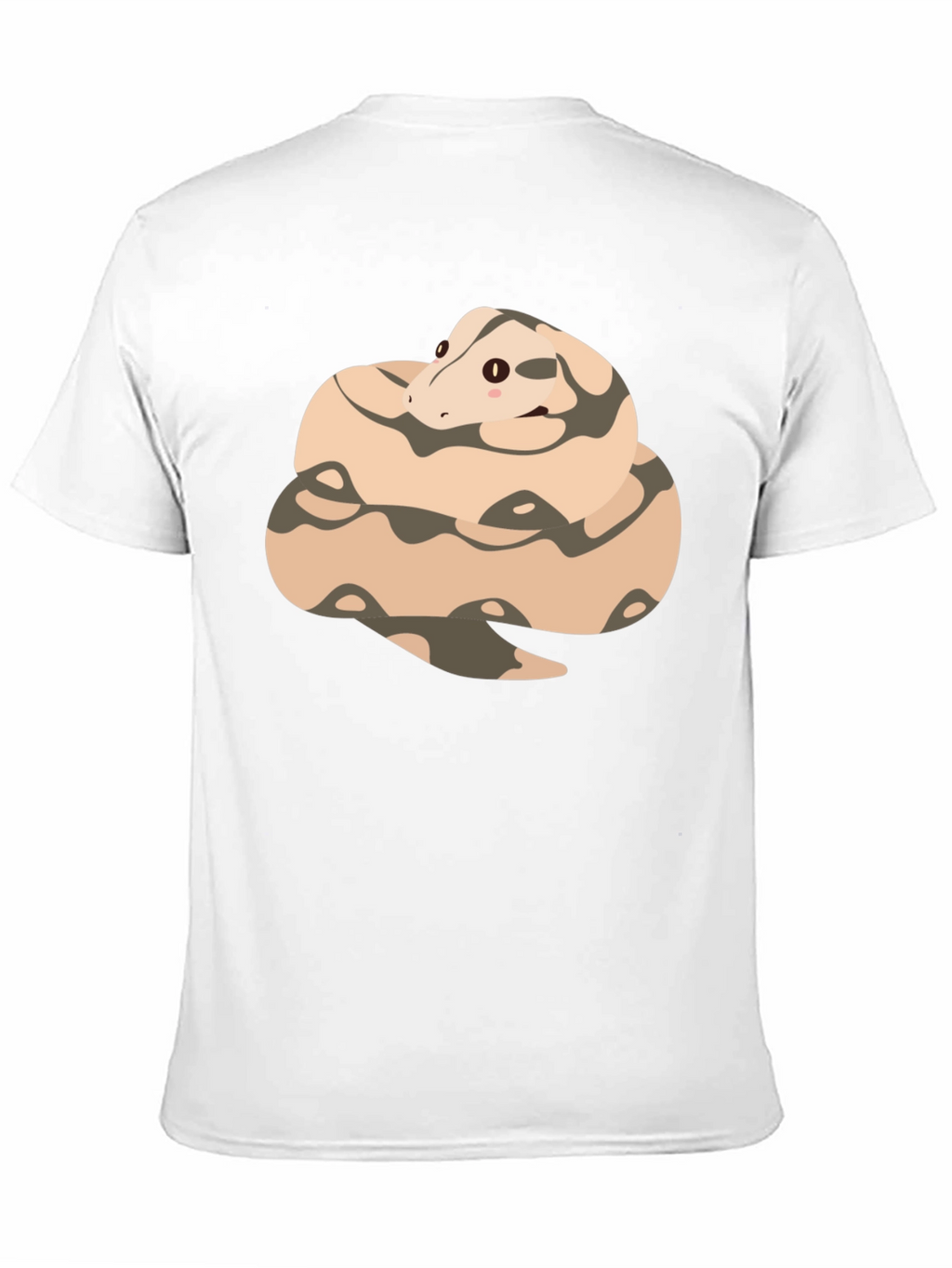 Cute Cartoon Snake T-Shirt - Black Cotton Tee