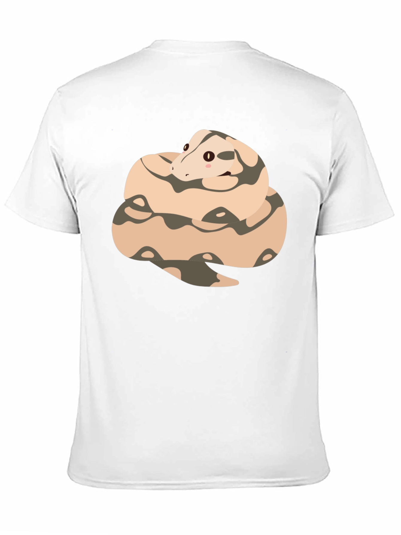 Cute Cartoon Snake T-Shirt - Black Cotton Tee
