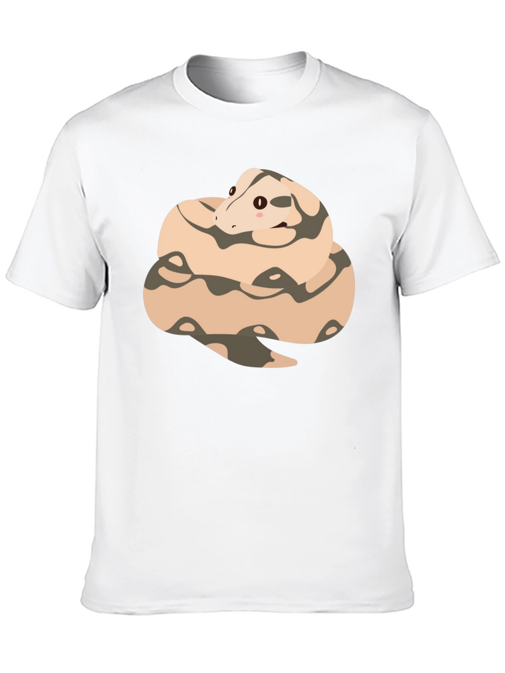 Cute Cartoon Snake T-Shirt - Black Cotton Tee