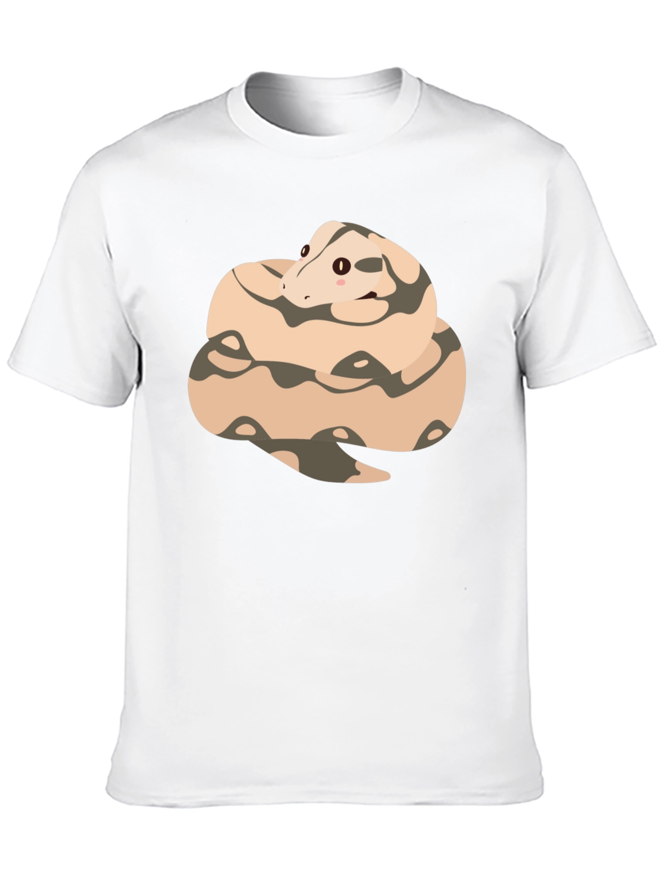 Cute Cartoon Snake T-Shirt - Black Cotton Tee