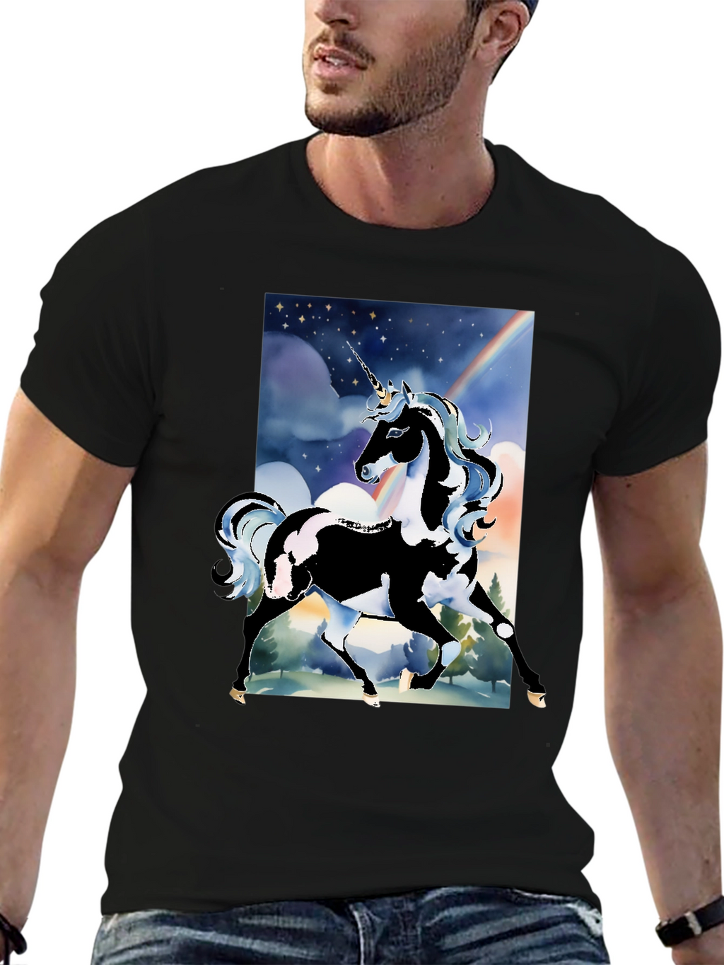 Unicorn Graphic Print Tee