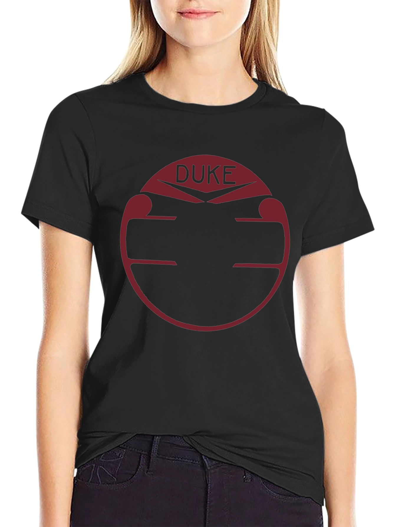 Duke Graphic Tee - Mens Black Crew Neck T-Shirt