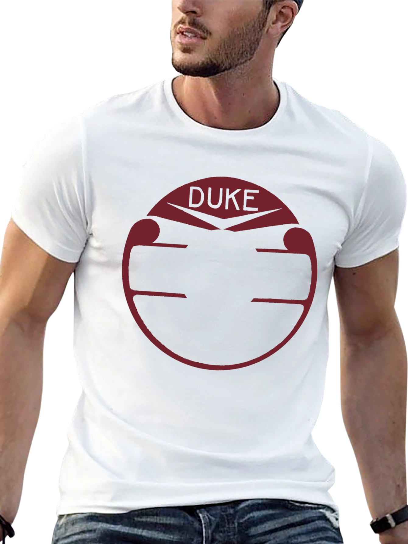 Duke Graphic Tee - Mens Black Crew Neck T-Shirt