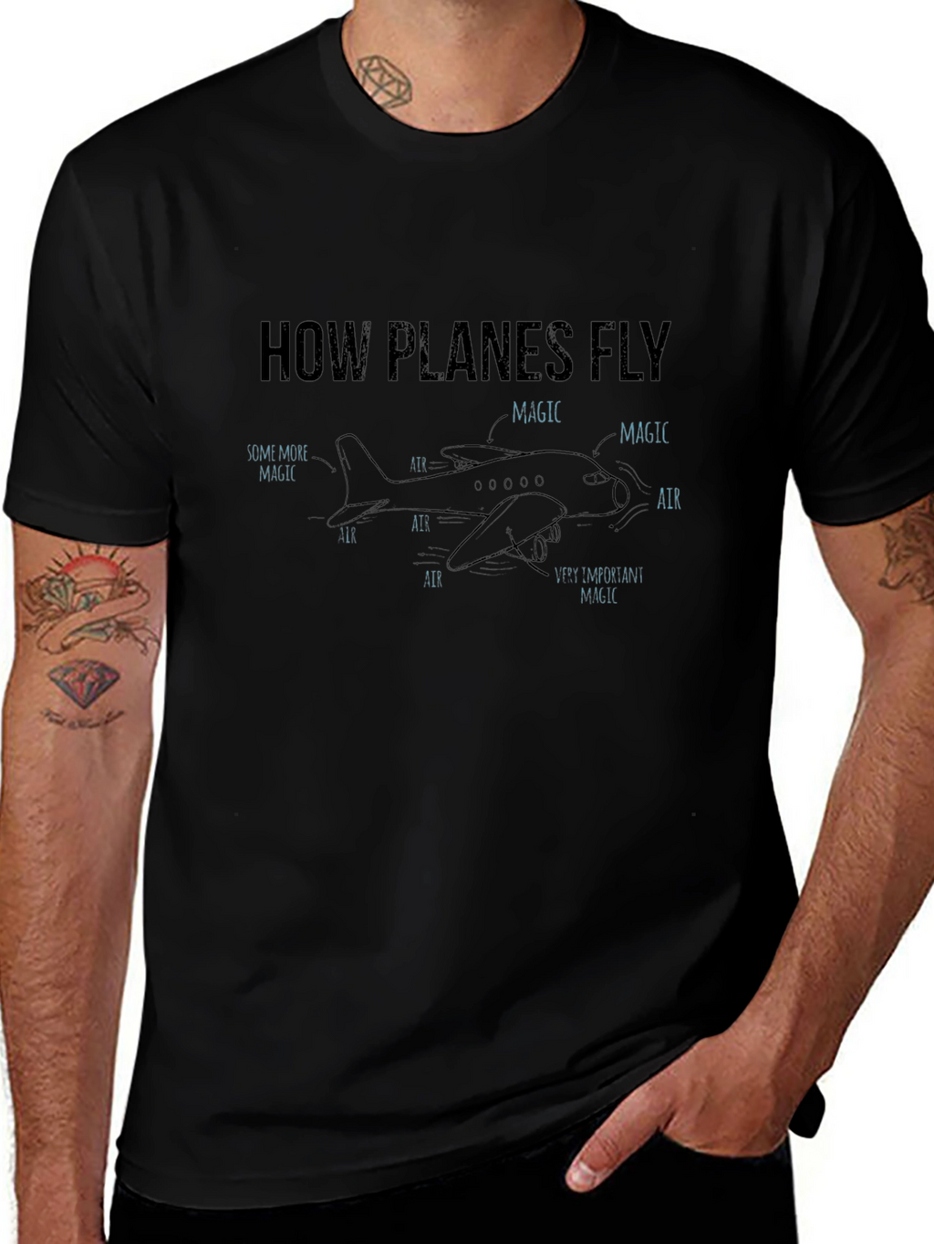 How Planes Fly Magic Graphic T-Shirt