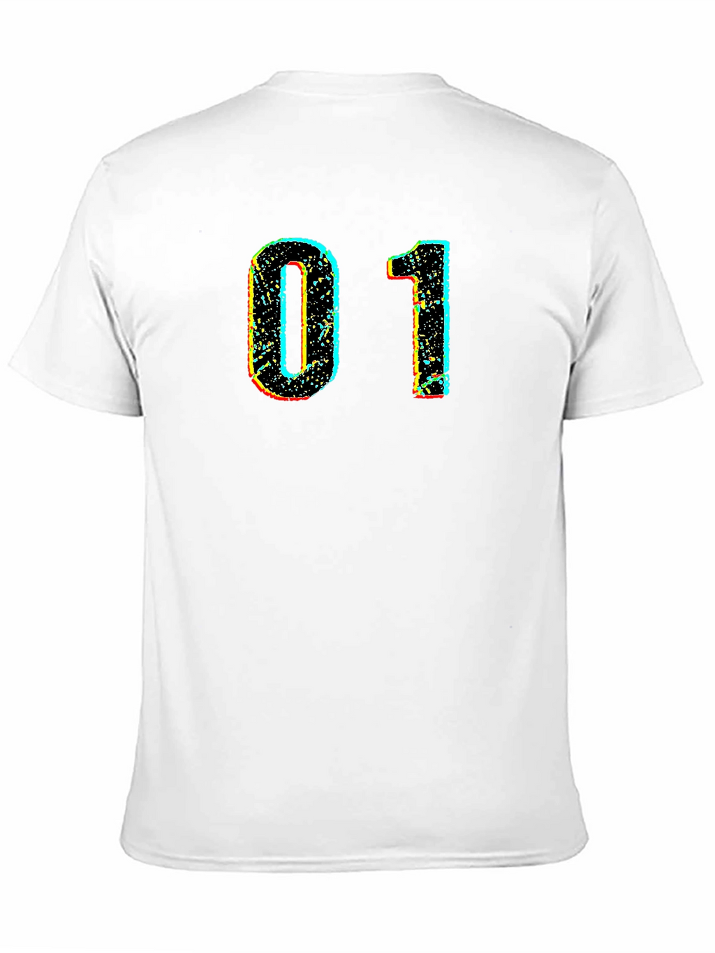 Retro Number 01 Graphic Black T-Shirt