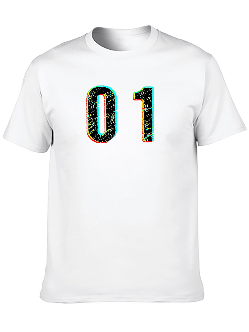Retro Number 01 Graphic Black T-Shirt