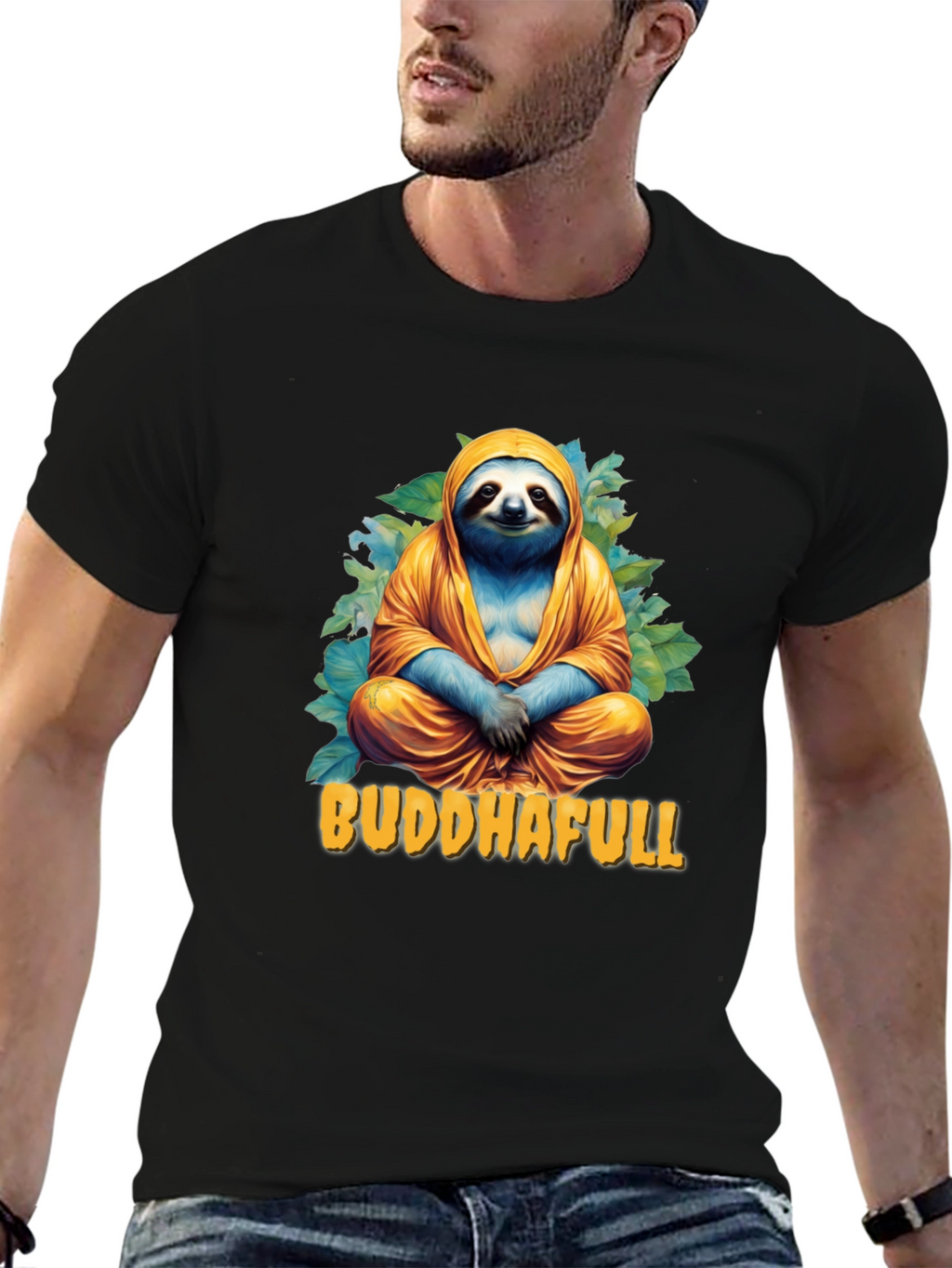 Buddhafull Sloth Graphic T-Shirt - Relaxed Fit