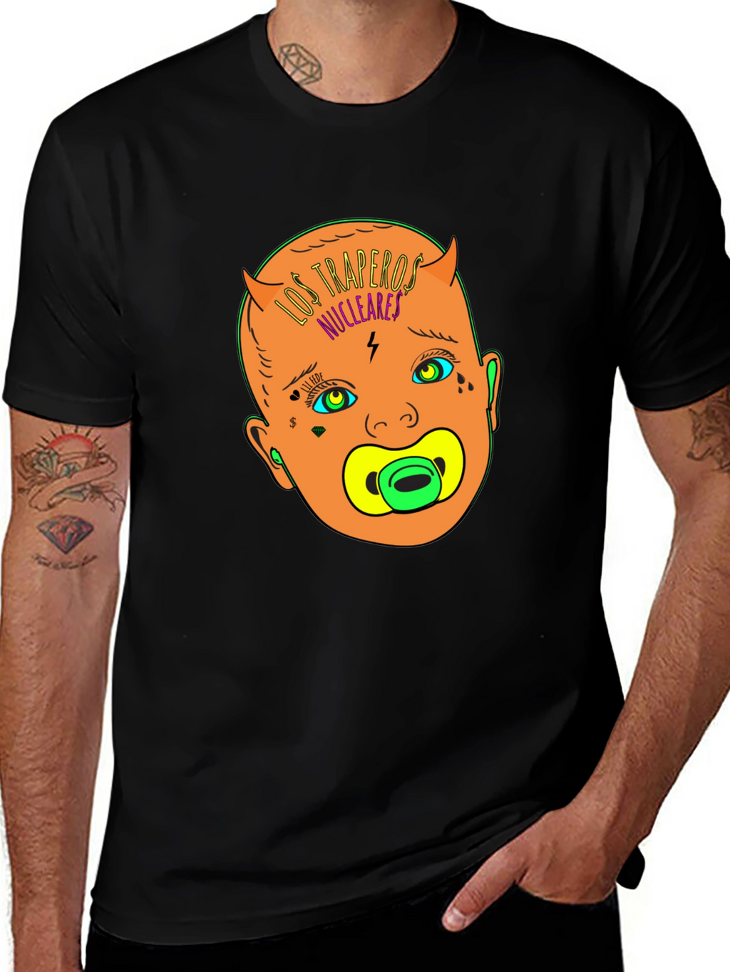 Los Traperos Nucleares T-Shirt: Edgy Baby Graphic Tee