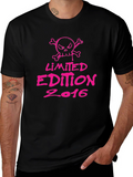 Limited Edition 2016 Graphic T-Shirt - Pink Skull Design