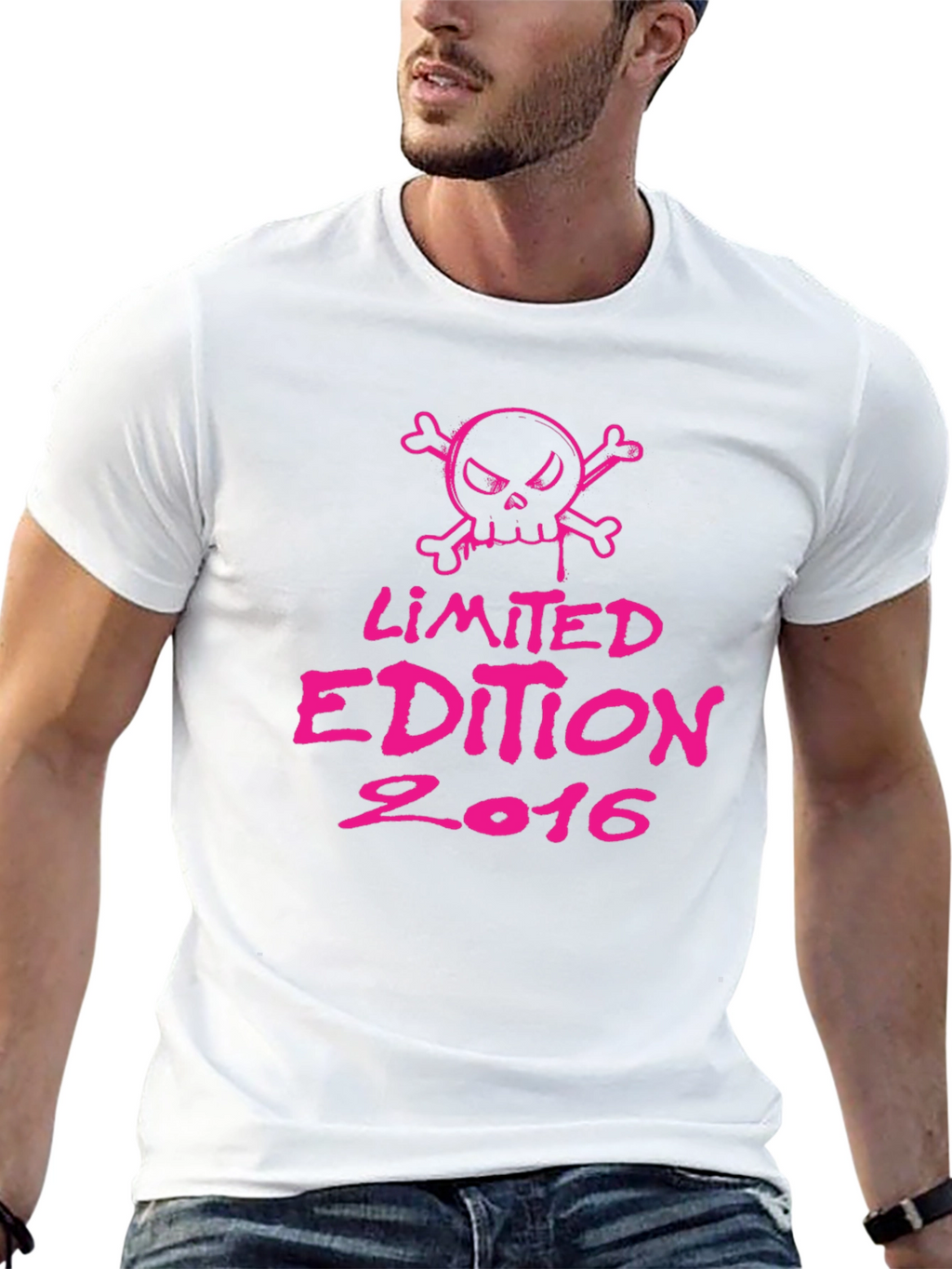 Limited Edition 2016 Graphic T-Shirt - Pink Skull Design