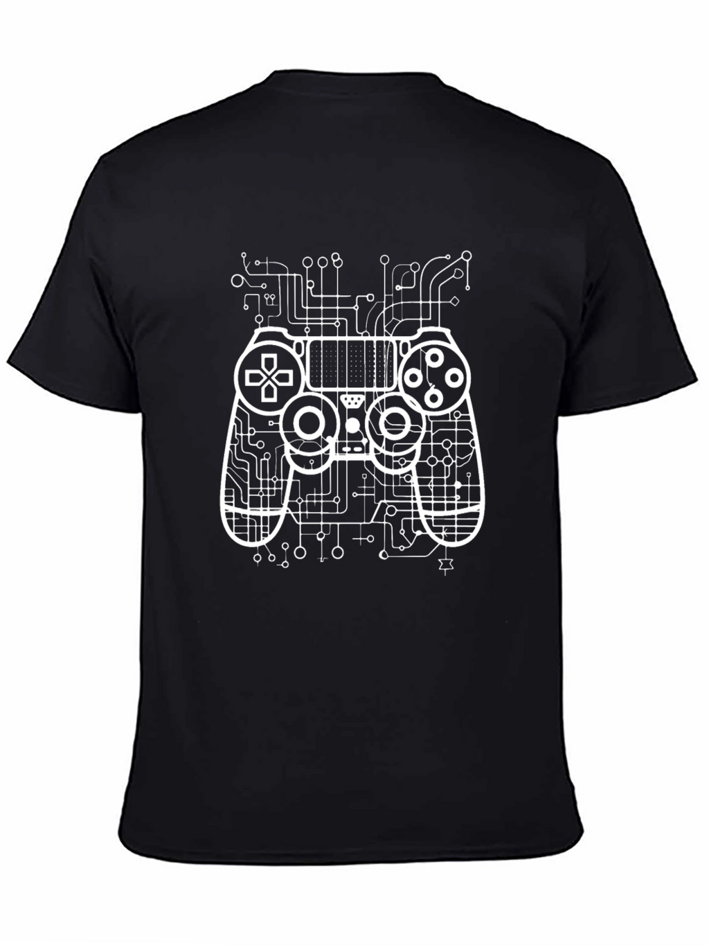 Gamer Circuit Board Graphic T-Shirt - Black