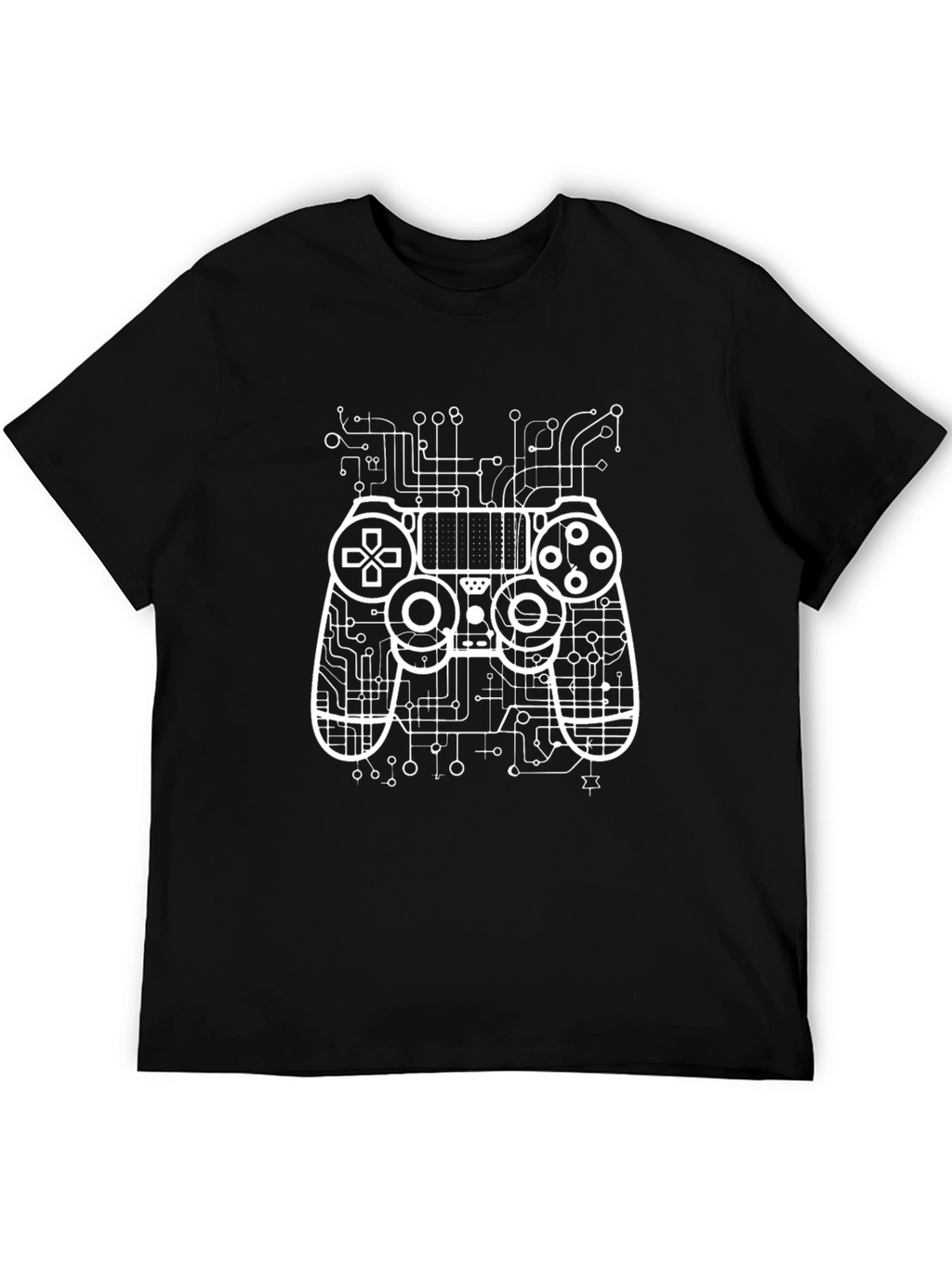 Gamer Circuit Board Graphic T-Shirt - Black
