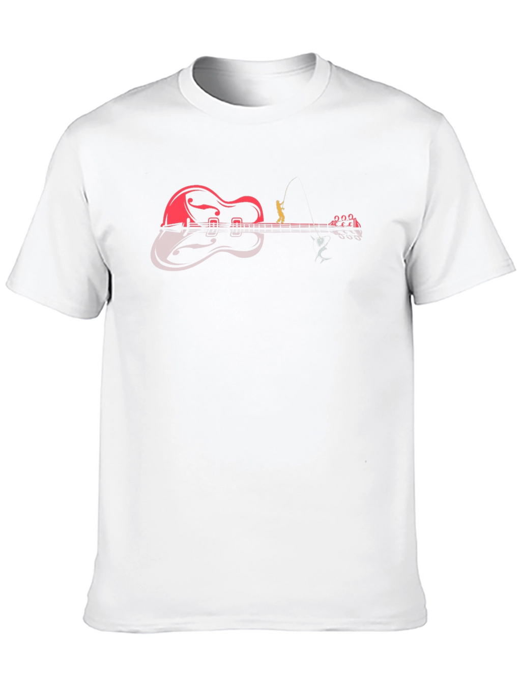 Guitar Fisherman Graphic Tee - Black