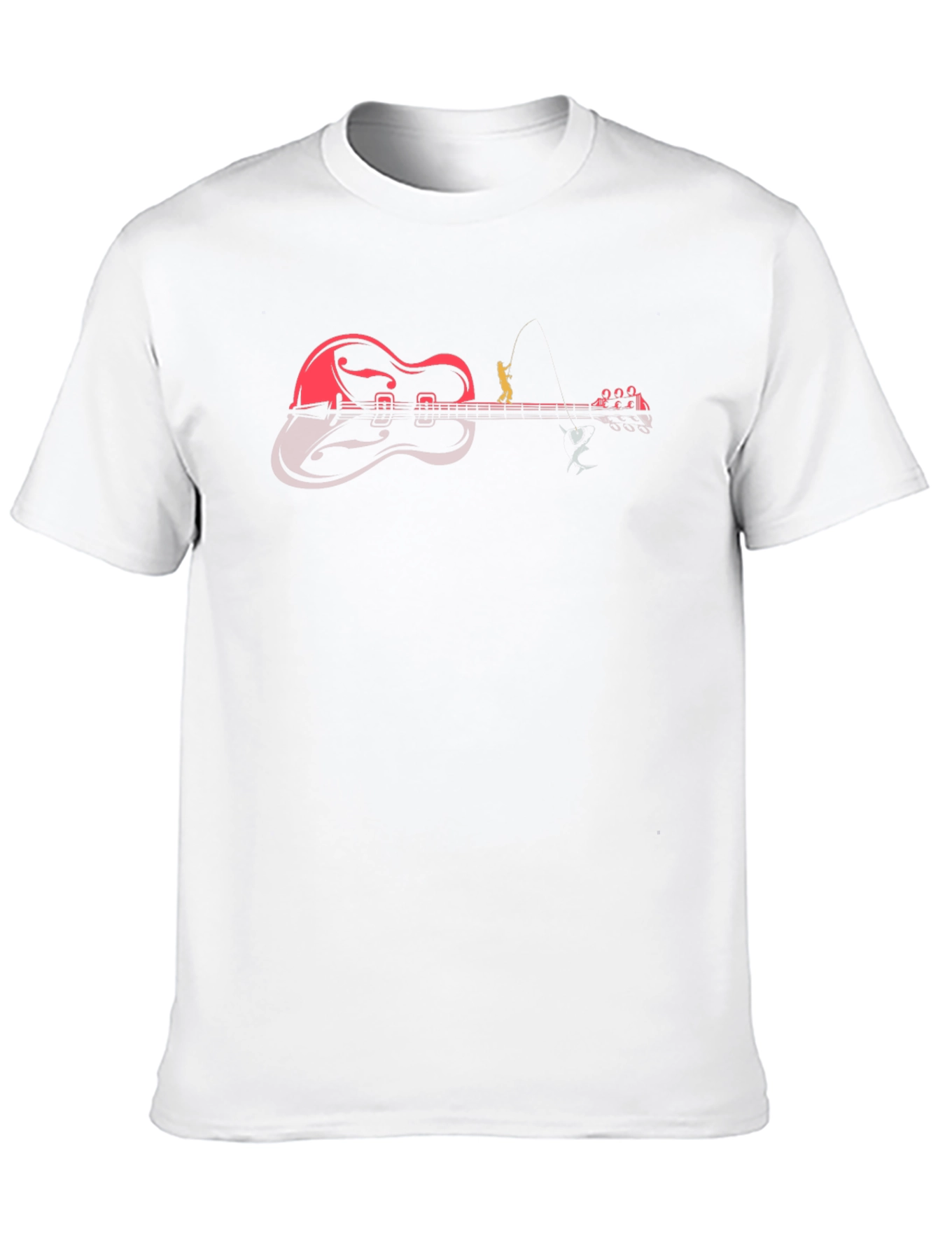 Guitar Fisherman Graphic Tee - Black