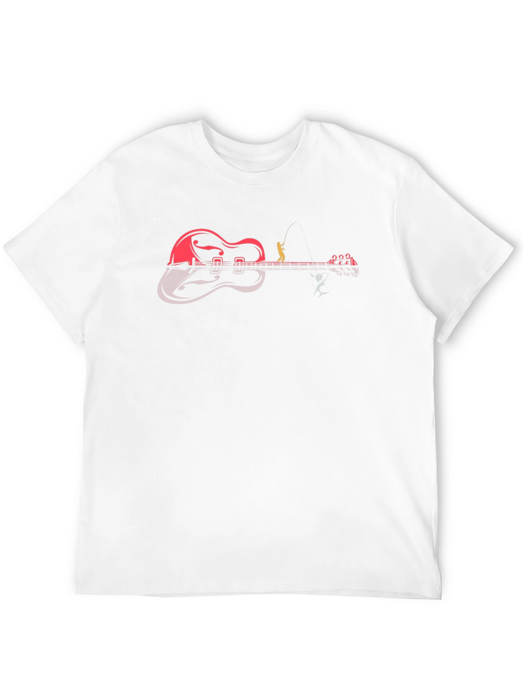 Guitar Fisherman Graphic Tee - Black