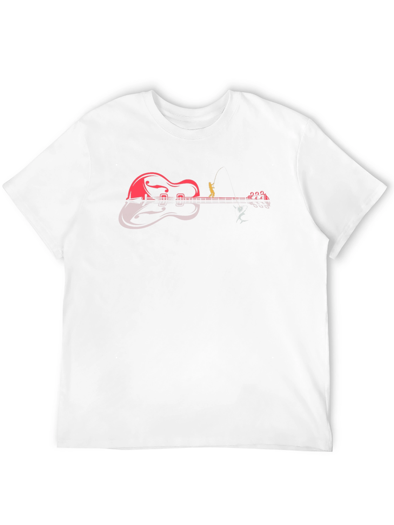 Guitar Fisherman Graphic Tee - Black