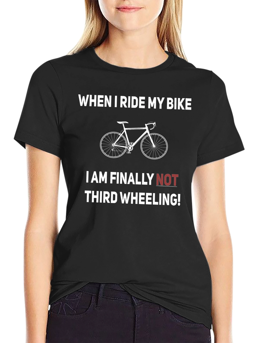 Funny Bike Rider T-Shirt - Third Wheeling Humor