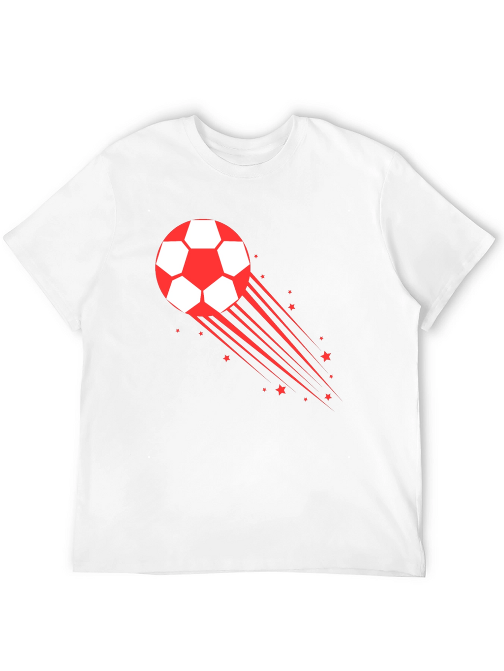 Mens Black Soccer Ball Graphic T-Shirt