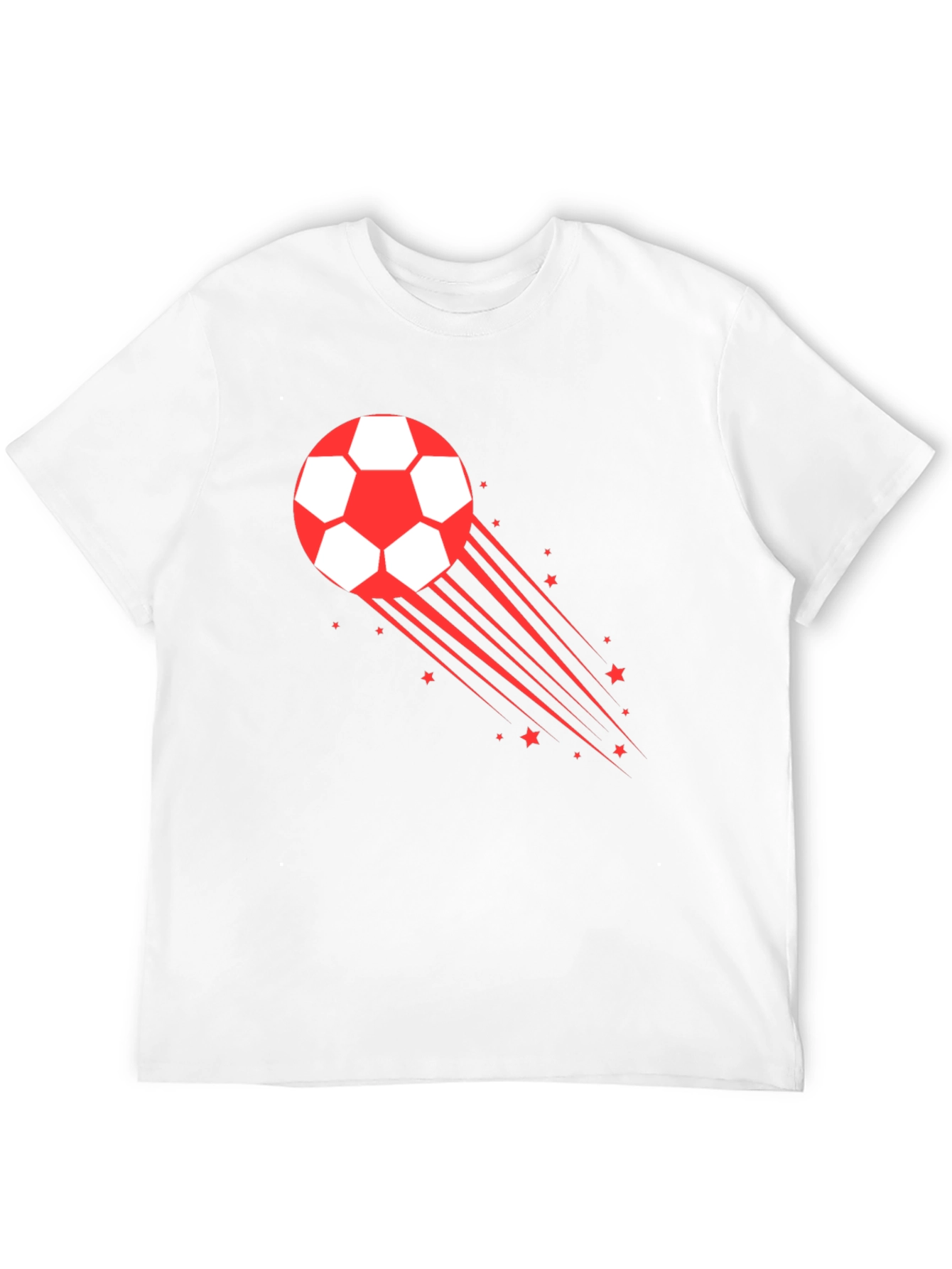 Mens Black Soccer Ball Graphic T-Shirt
