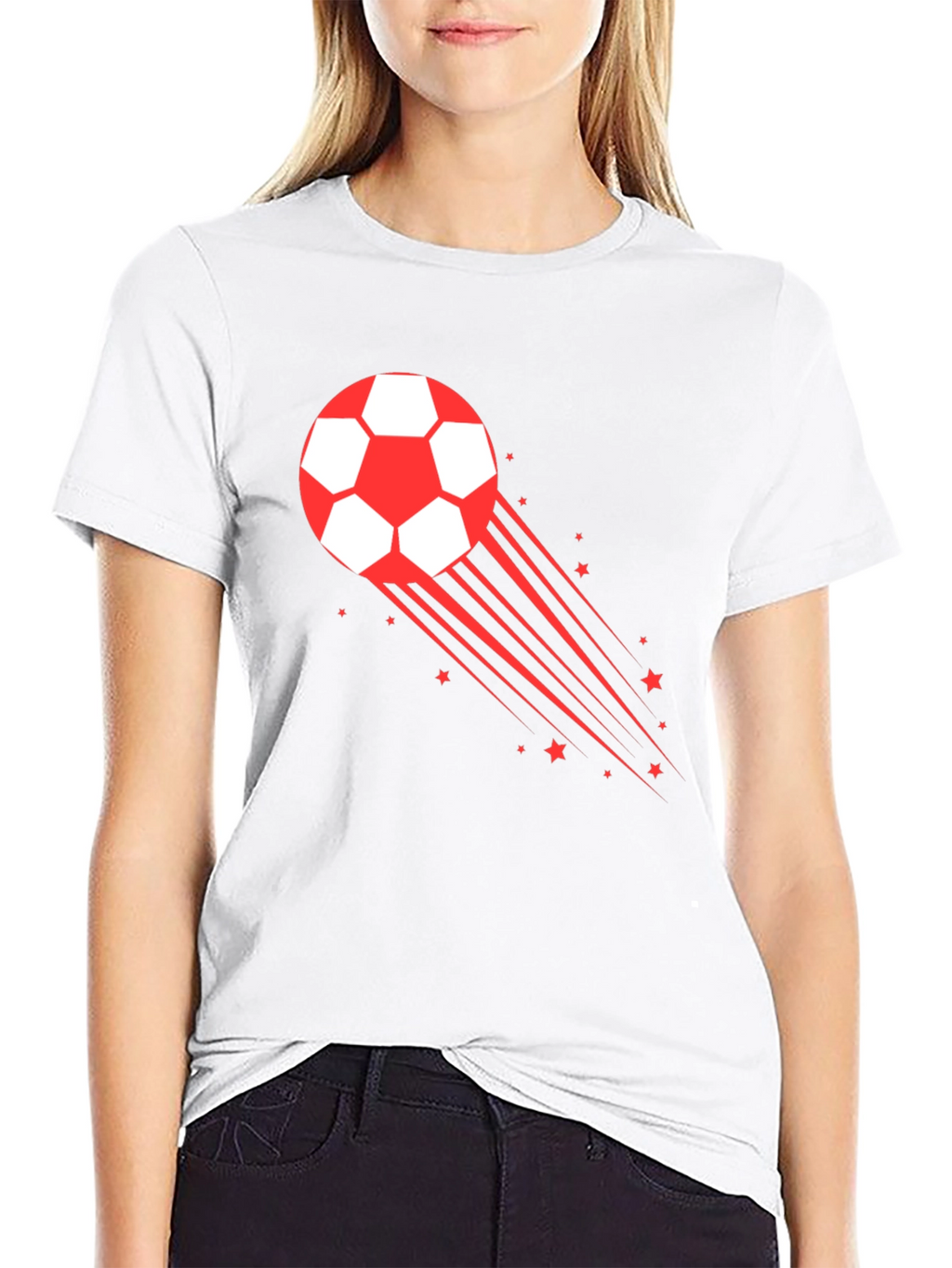 Mens Black Soccer Ball Graphic T-Shirt
