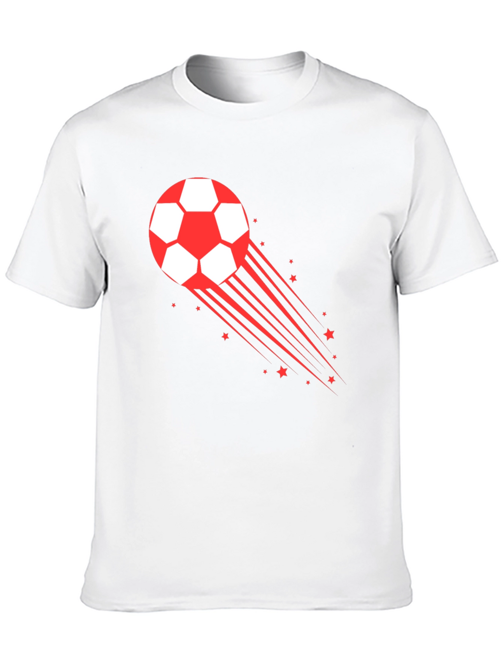 Mens Black Soccer Ball Graphic T-Shirt