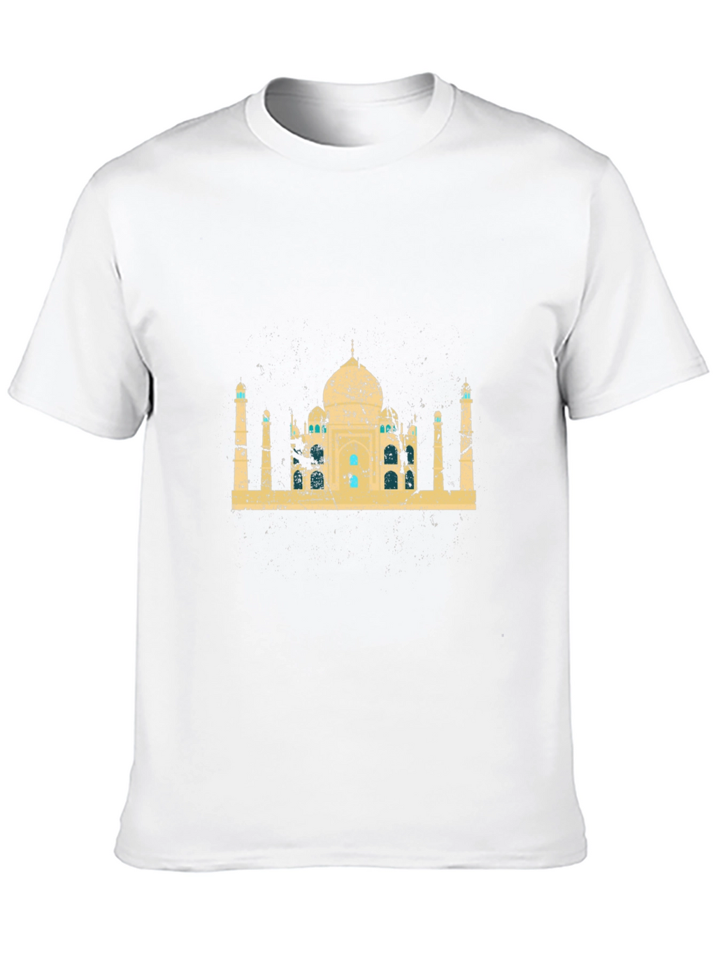 Taj Mahal Graphic Print Black T-Shirt