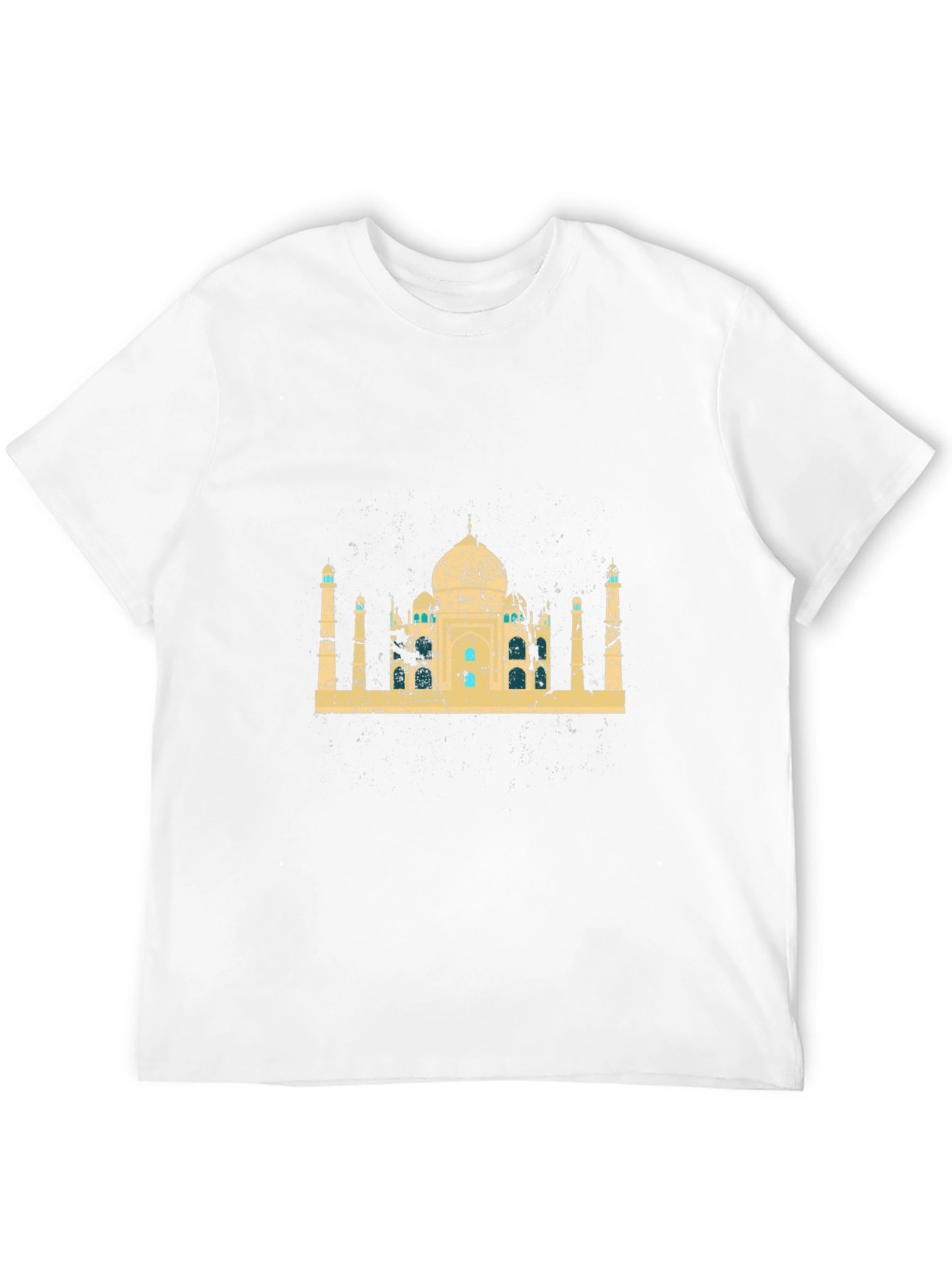 Taj Mahal Graphic Print Black T-Shirt