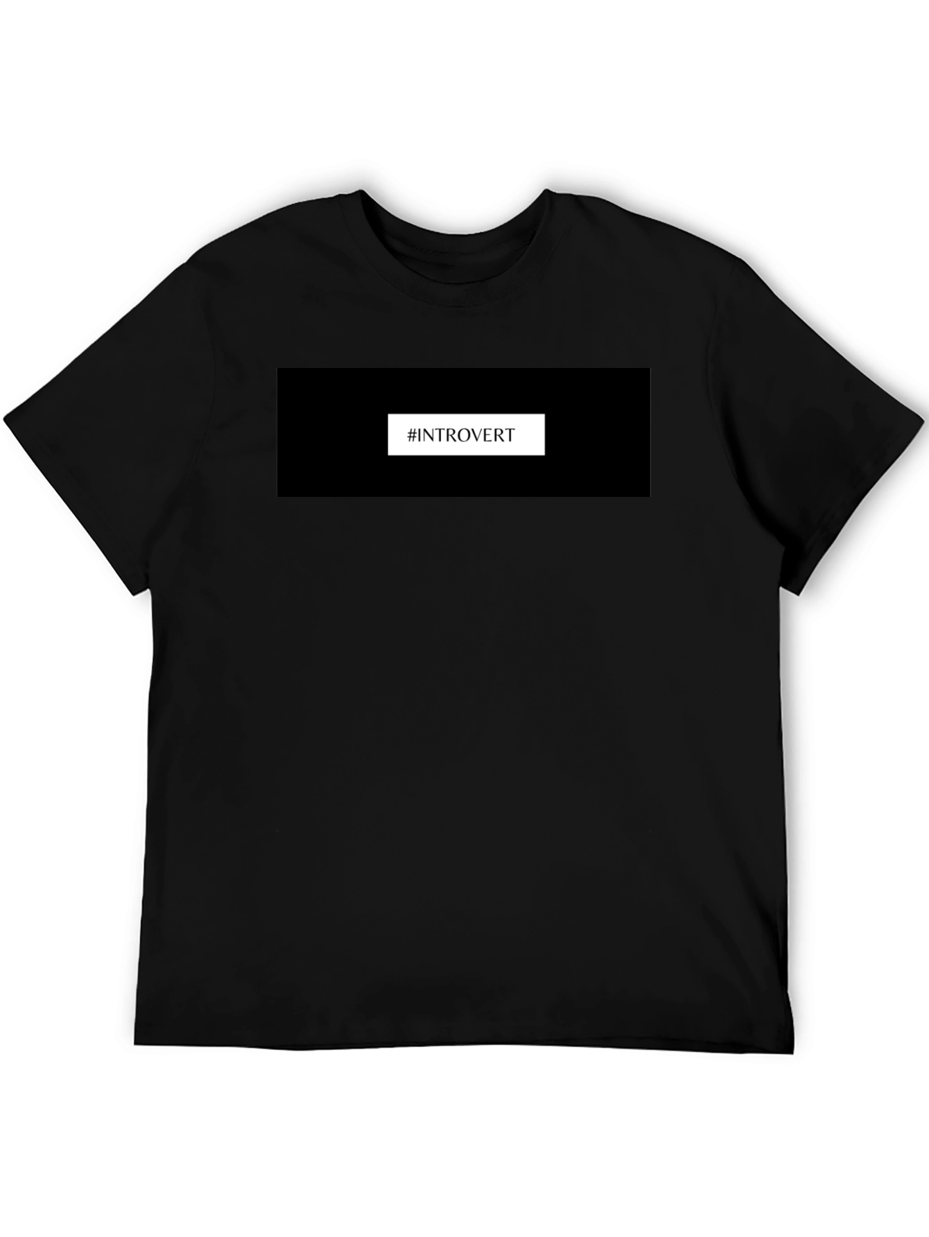 Introvert T-Shirt - Black Comfortable Fit