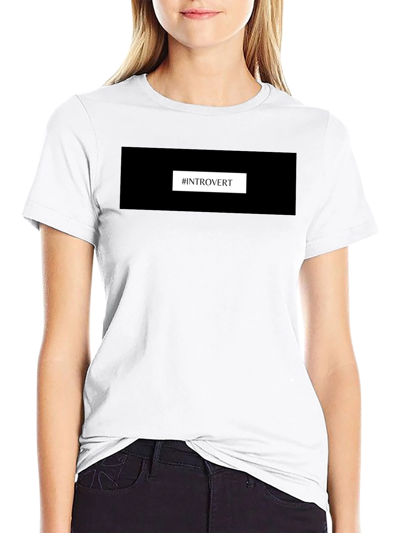 Introvert T-Shirt - Black Comfortable Fit