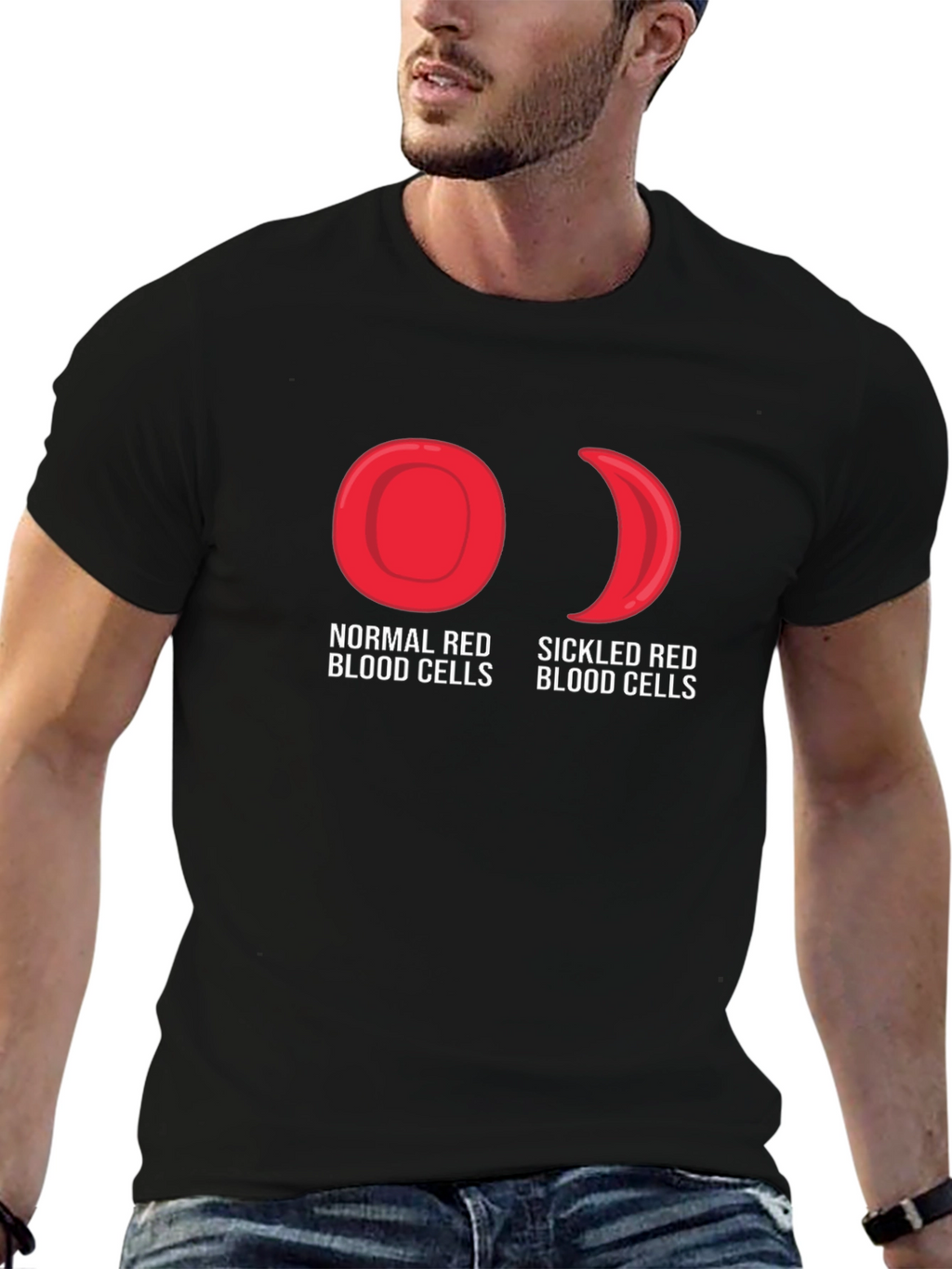 Normal vs Sickled Red Blood Cell T-Shirt