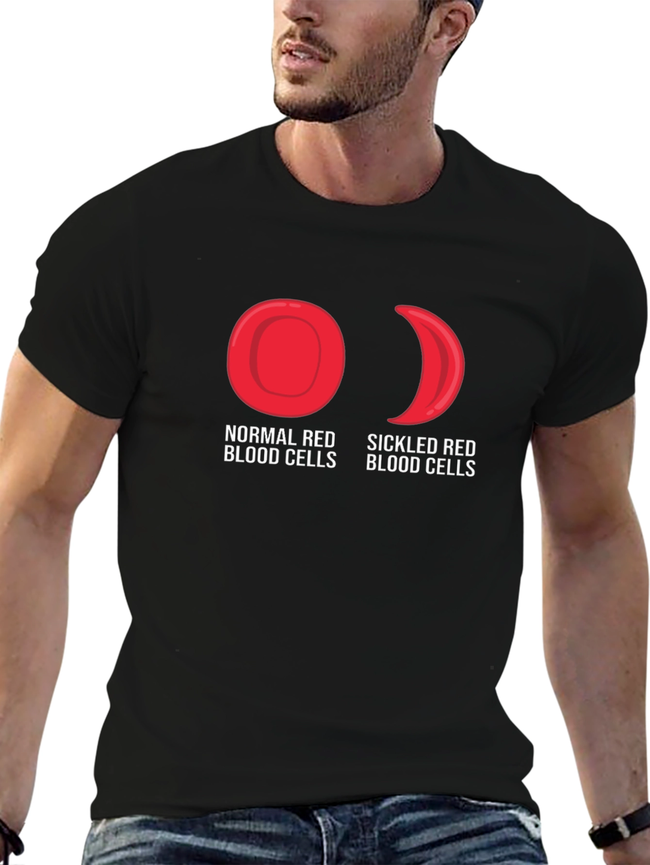 Normal vs Sickled Red Blood Cell T-Shirt