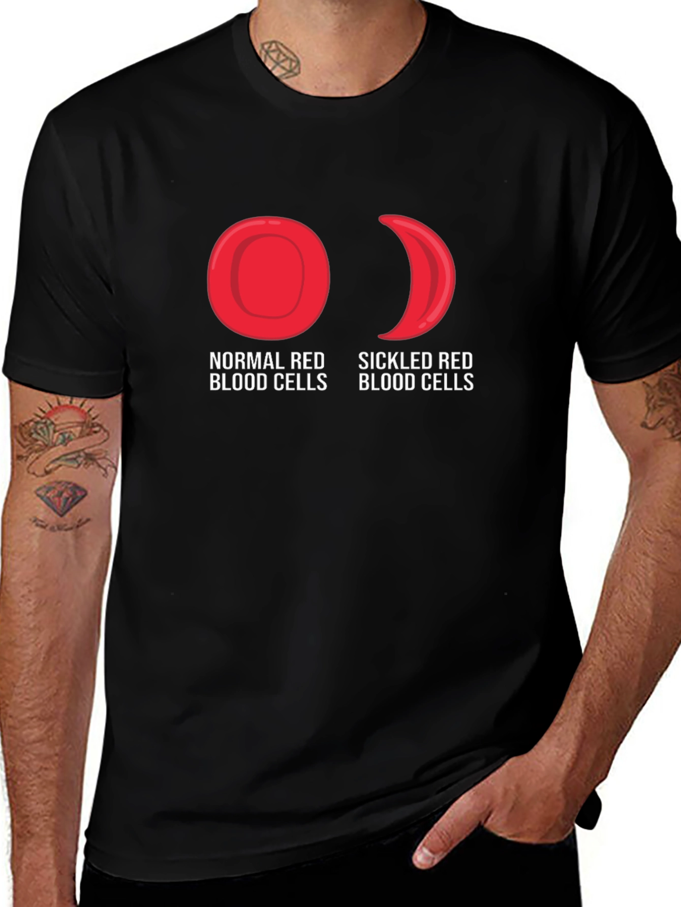 Normal vs Sickled Red Blood Cell T-Shirt