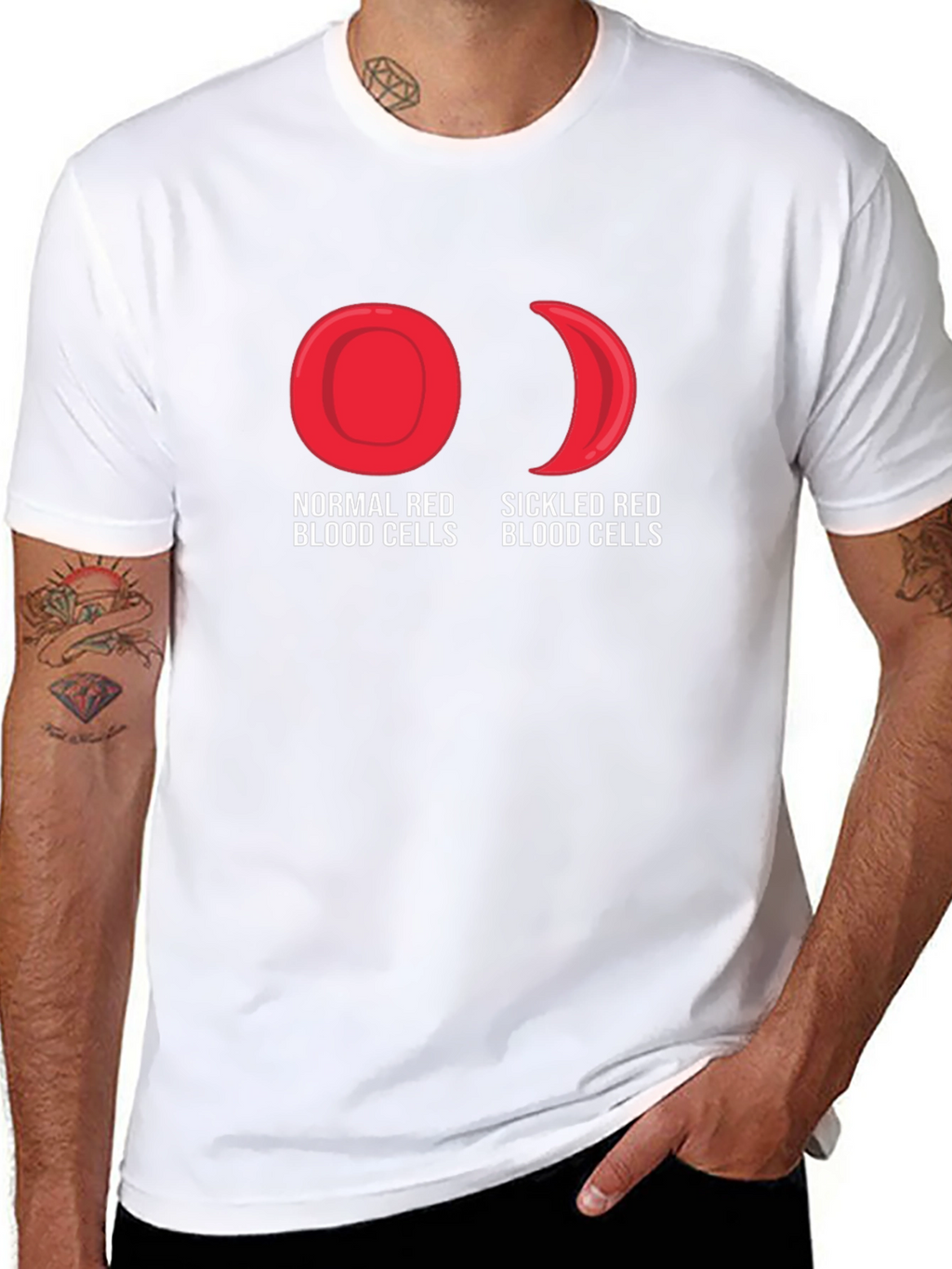 Normal vs Sickled Red Blood Cell T-Shirt