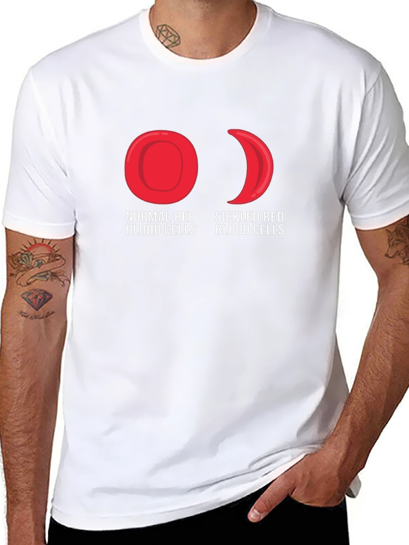 Normal vs Sickled Red Blood Cell T-Shirt
