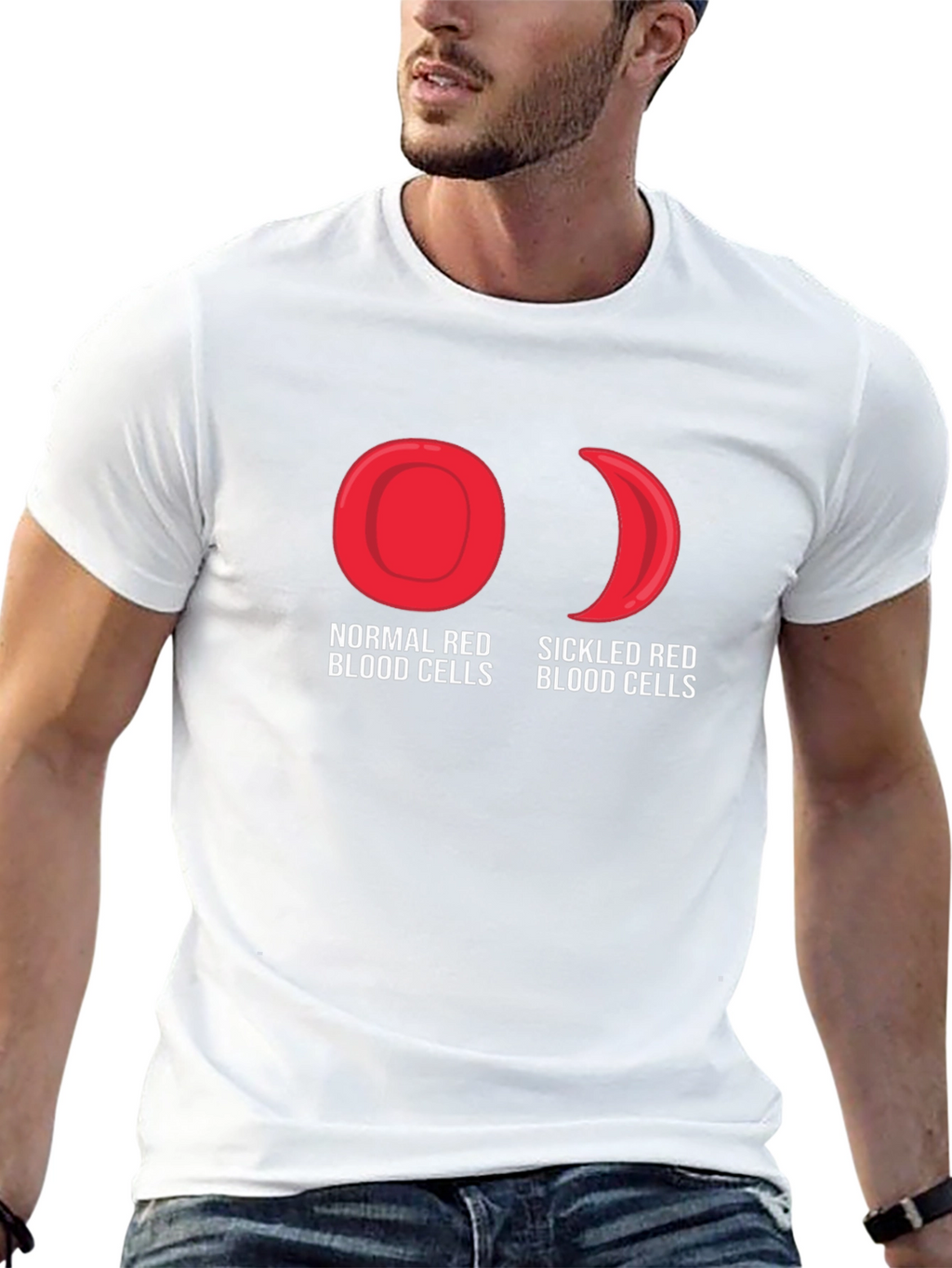 Normal vs Sickled Red Blood Cell T-Shirt