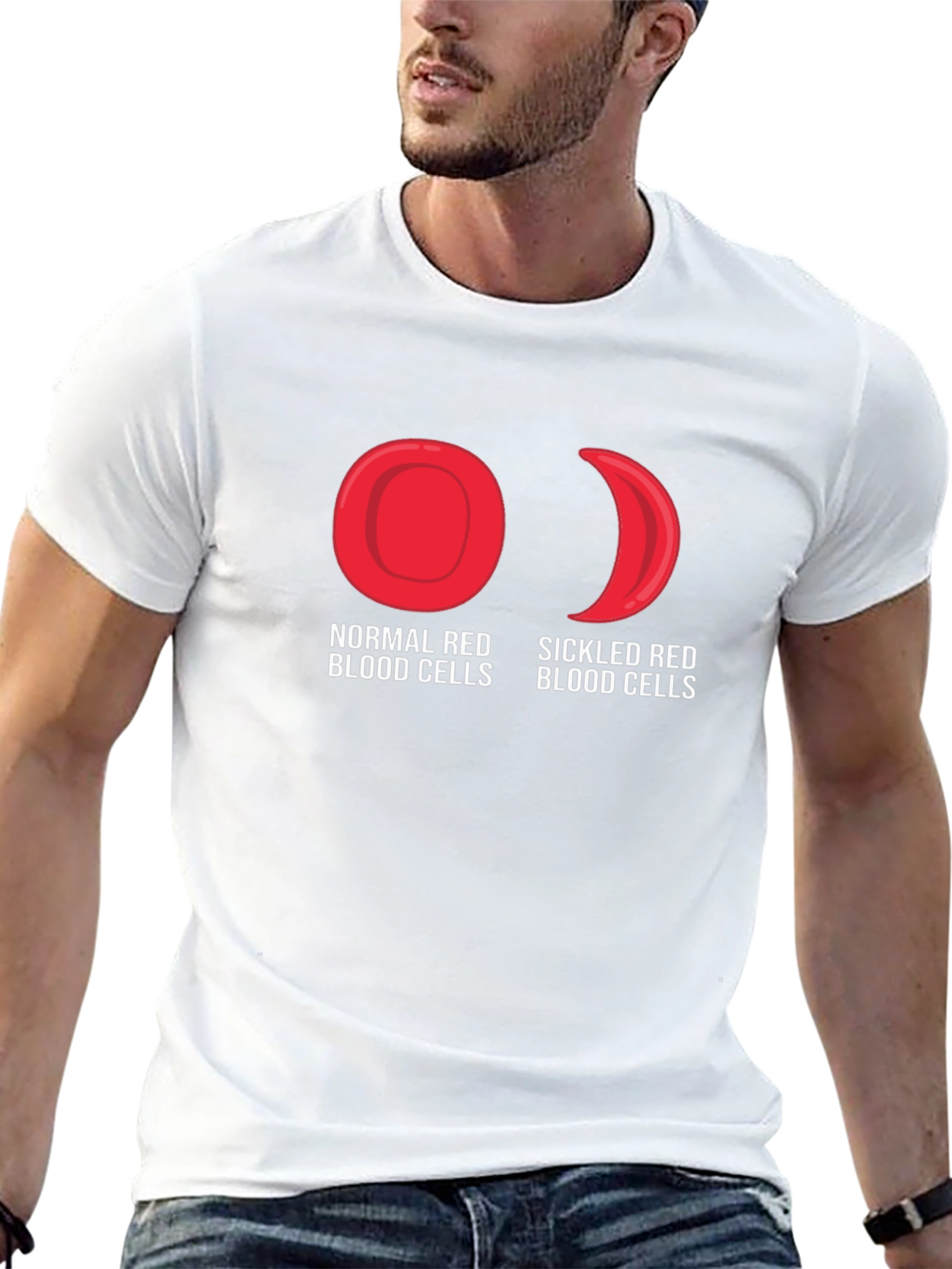 Normal vs Sickled Red Blood Cell T-Shirt