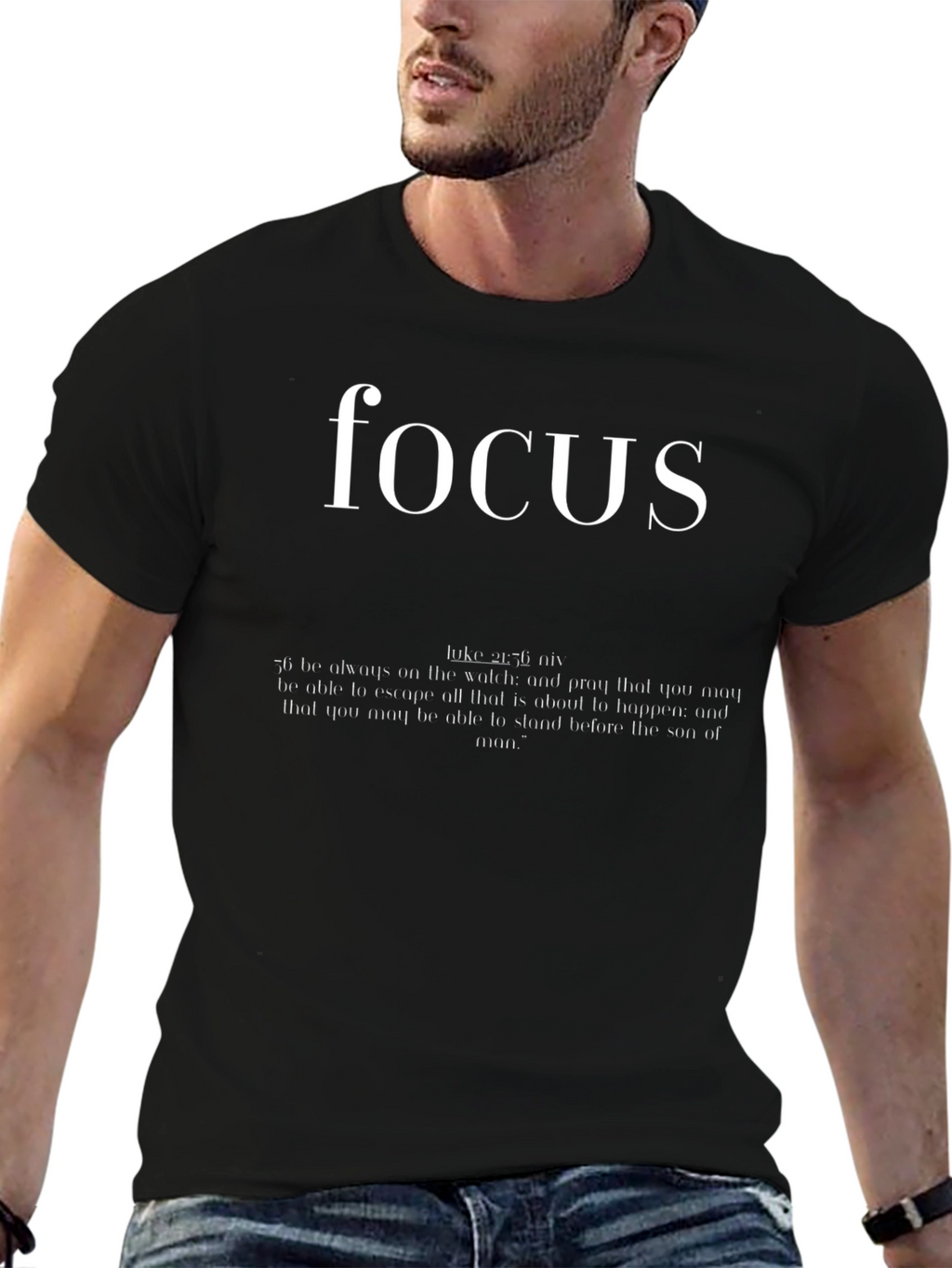 Focus Graphic Tee - Inspirational Christian Shirt
